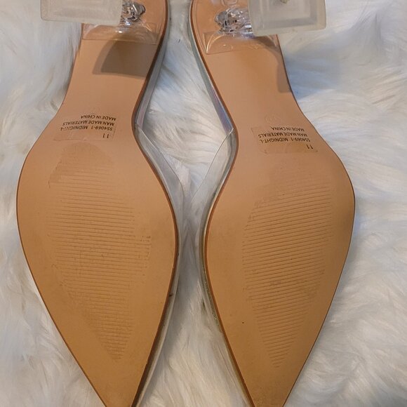 💎NWOT Lulu's Gorgeous Midnight Silver Holographic Pointed-Toe Heel - Picture 4 of 5